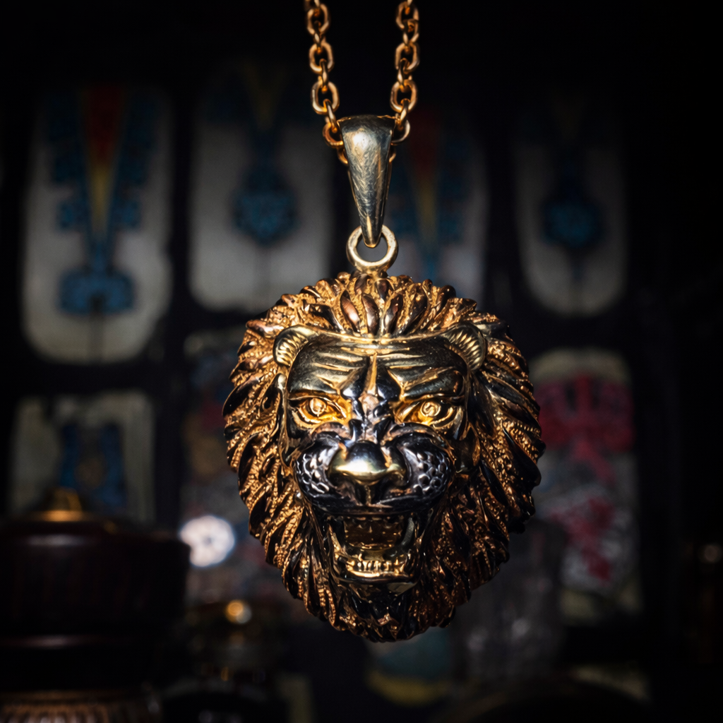 lion pendant gold